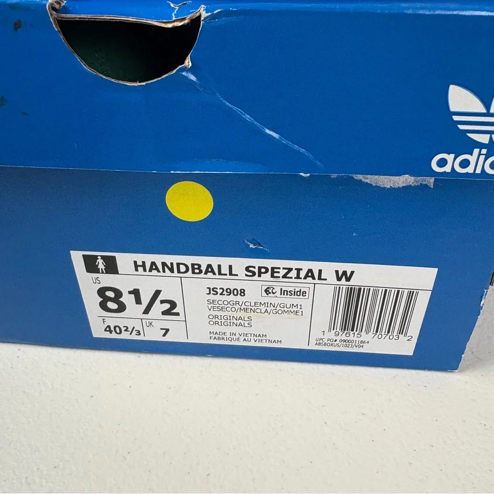 Adidas Handball Spezial Sneaker Shoes Court Green Mint Gum JS2908 Women's Sz - Picture 10 of 10